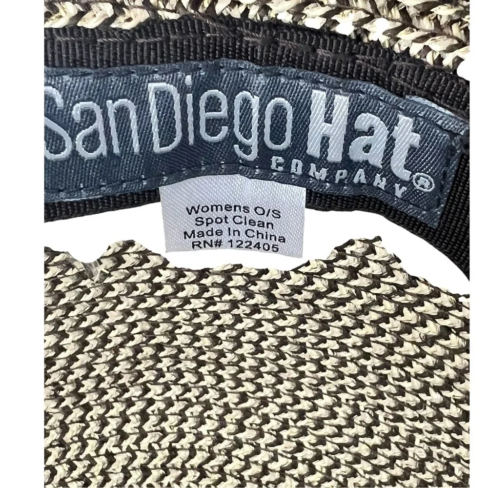 San Diego Hat Co Wide‎ Brim Straw Sun Hat Floppy Beach Vacation Boho OS